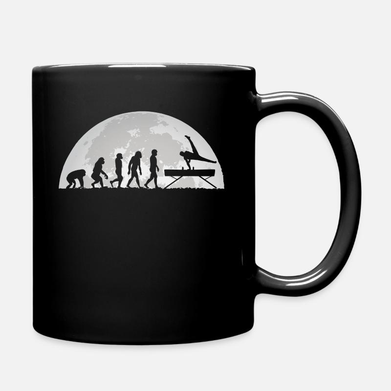 Turnen Gymnastik Evolution Mond Turner Turnerin - Tasse einfarbig - Schwarz