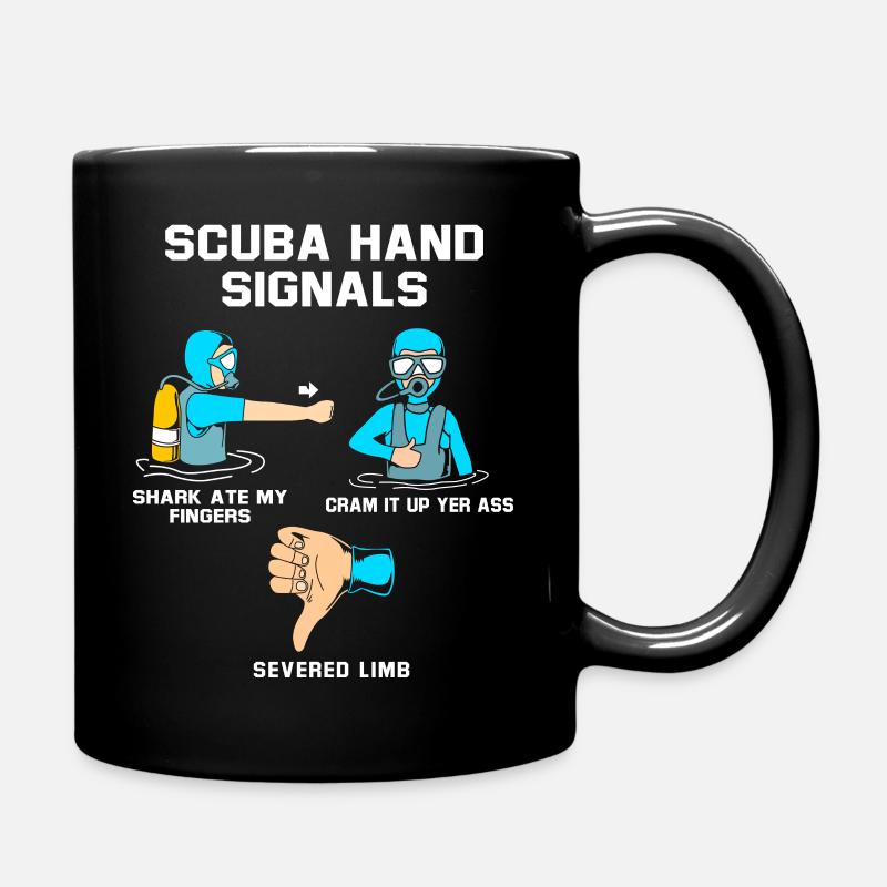 Taucher Handzeichen Scuba Diving - Tasse einfarbig - Schwarz