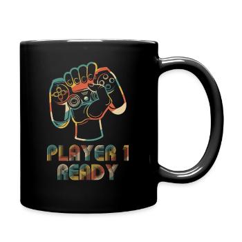 Player 1 Ready Gamer Gaming Controller Video Games - Tasse einfarbig - Schwarz - Rechts