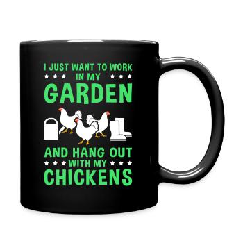 Chickens | Chicken Chicken Chicken Chicken Owner Gift - Full Colour Mug - black - Right