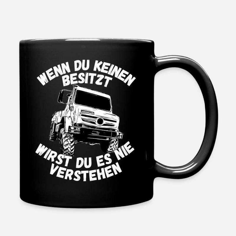 Unimog , Nutzfahrzeug, Lkw, Unimog 406, Traktor - Tasse einfarbig - Schwarz