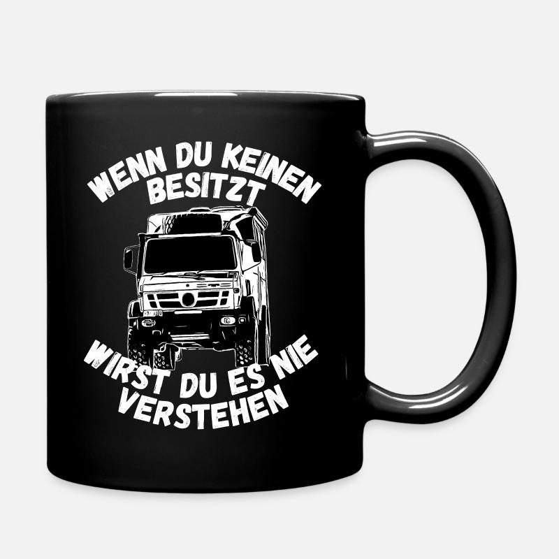 Unimog , Nutzfahrzeug, Lkw, Unimog 406, Traktor - Tasse einfarbig - Schwarz