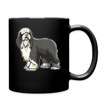 Bearded Collie cadeau chien - Mug uni - noir - Droite