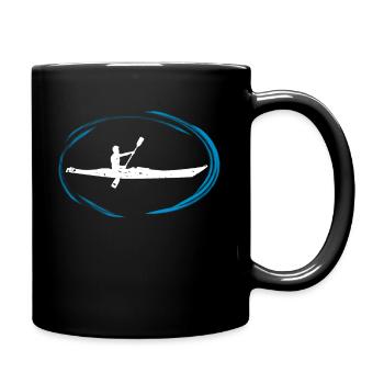 Kayak Kanu Kajak Kajakfahrer Kanufahrer Geschenk - Tasse einfarbig - Schwarz - Rechts