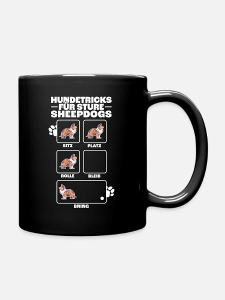 Shetland Sheepdog Hundetricks Sheltie Geschenk - Tasse einfarbig - Schwarz