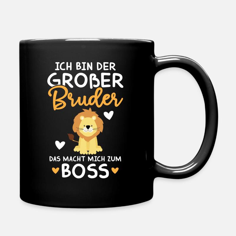 Großer Bruder Ich Bin Der Boss - Löwe - Tasse einfarbig - Schwarz
