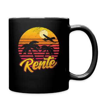 Rentner - Tasse einfarbig - Schwarz - Rechts