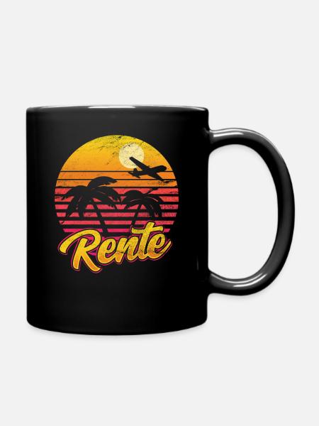 Rentner - Tasse einfarbig - Schwarz