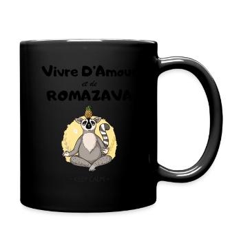 Vivre d’Amour et de Romazava - Mug uni - noir - Droite