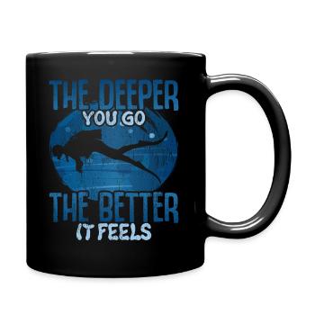 Deep Diving Taucher Scuba Diving Tauchen Geschenk - Tasse einfarbig - Schwarz - Rechts