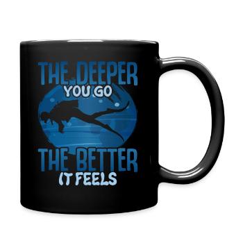 Deep Diving Taucher Scuba Diving Tauchen Geschenk - Tasse einfarbig - Schwarz - Rechts