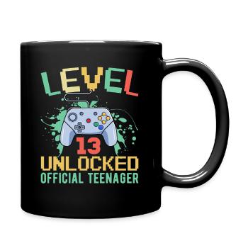 13th Birthday Boy Teen Birthday Gamer - Full Colour Mug - black - Right