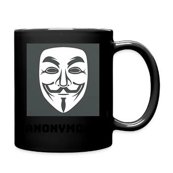 Anonymous Design - Tasse einfarbig - Schwarz - Rechts