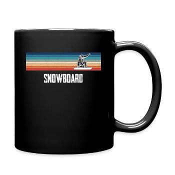 Snowboard - Tasse einfarbig - Schwarz - Rechts