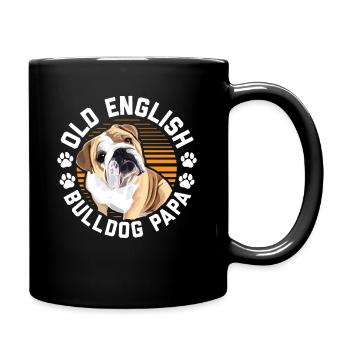 Old English Bulldog papa | Propriétaire de chien cadeau - Mug uni - noir - Droite