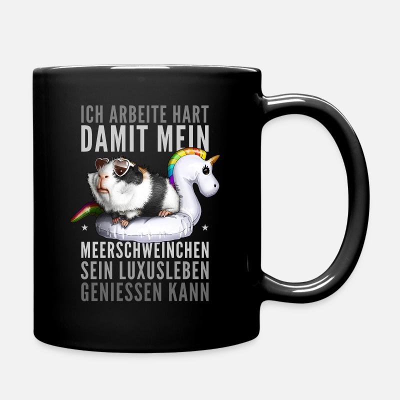 Luxeriöses Meerschweinchen - Tasse einfarbig - Schwarz