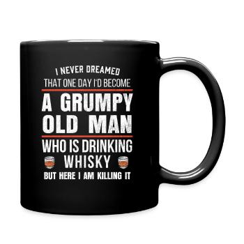 Cadeau de whiskey de Mens pour des buveurs de Bourbon drôle - Mug uni - noir - Droite