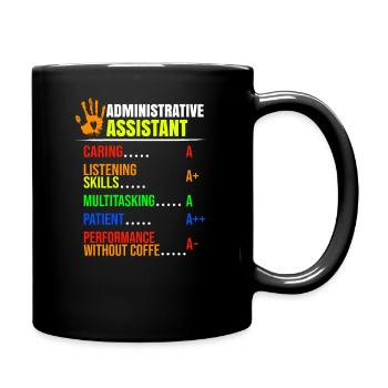 Administrative Assistant Certificate Funny Gift - Full Colour Mug - black - Right