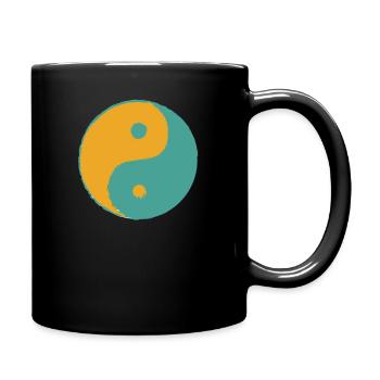 Tai Chi Chuan Yin Yang - Tasse einfarbig - Schwarz - Rechts