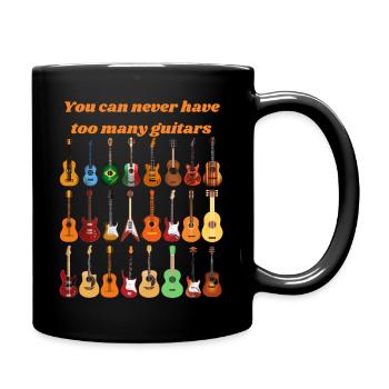 On ne peut jamais avoir trop de guitares - Mug uni - noir - Droite