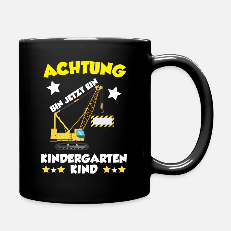 Ich Bin Jetzt Ein Kindergartenkind Müll Kran - Tasse einfarbig - Schwarz