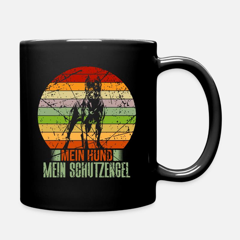 Mein Hund Mein Schutzengel Hunde - Tasse einfarbig - Schwarz