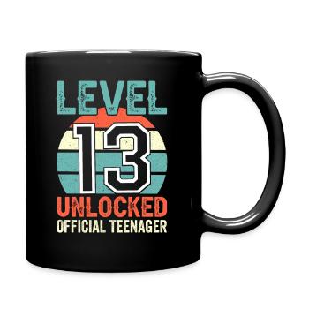 13th Birthday Boy Teen Birthday Gamer - Full Colour Mug - black - Right