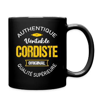 Véritable cordiste - Humour métier cordiste - Mug uni - noir - Droite