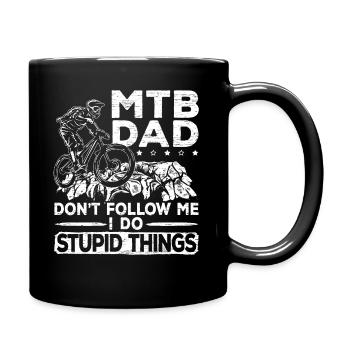 MTB and Mountain Bike Gifts - Full Colour Mug - black - Right