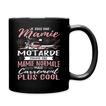 Mamie Motarde Mamou Humour - Mug uni - noir - Droite