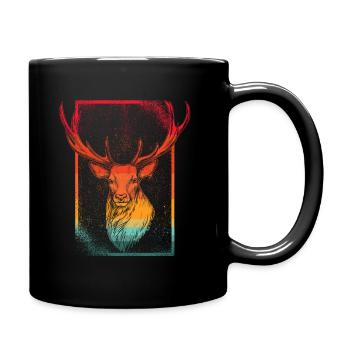 Deer Antler Deer Head Deer Wild - Full Colour Mug - black - Right