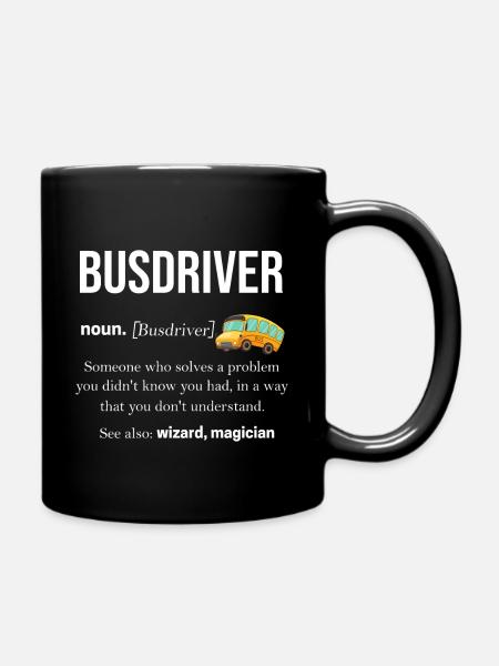 Bus - Tasse einfarbig - Schwarz