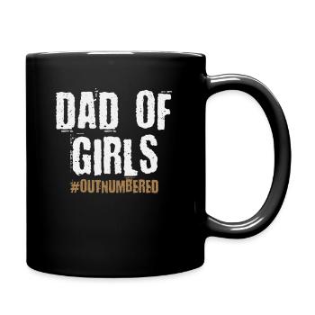 Dad Of Girls Outnumbered Daughter Gifts - Mug uni - noir - Droite