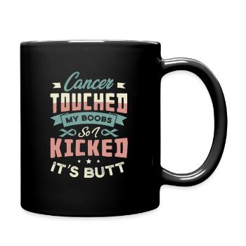 Breast Cancer Gifts for a Cancer awareness - Full Colour Mug - black - Right