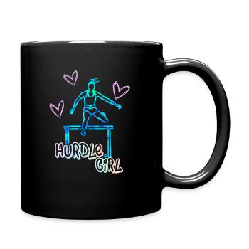 Hurdles Track and Field Cool Gift for Sports Girl - Full Colour Mug - black - Right