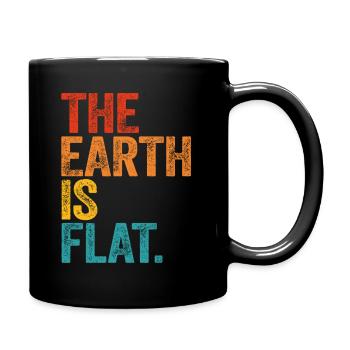 Flat Earth Society Plat Terre Carte Modèle Globe - Mug uni - noir - Droite