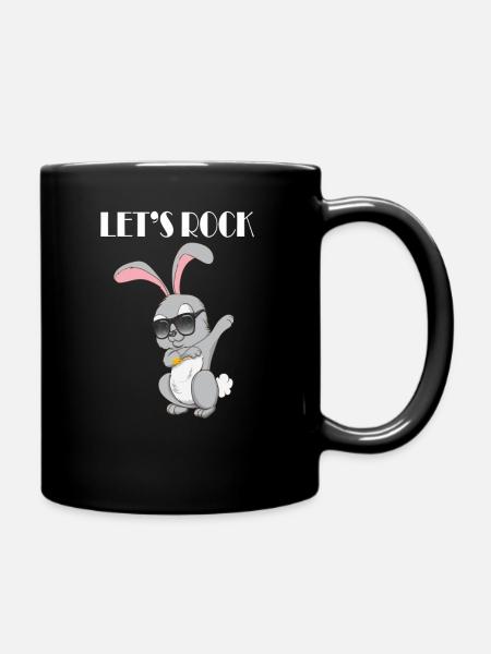 Dabbing Osterhase Ostern Let´s Rock Hase Tanzen - Tasse einfarbig - Schwarz