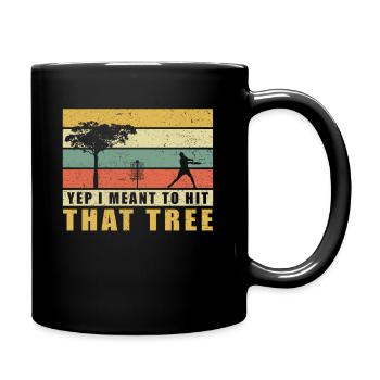 Discgolf | Disc Golf Discgolfspieler Geschenk - Tasse einfarbig - Schwarz - Rechts