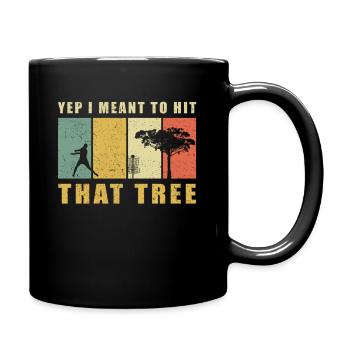 Discgolf Disc Golf | Discgolfspieler Geschenk - Tasse einfarbig - Schwarz - Rechts