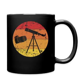 Retro Sunset Photographer Astrophotography print - Full Colour Mug - black - Right