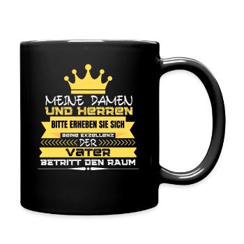 vater, papa, sohn, vatertag, tochter, vater und so - Tasse einfarbig - Schwarz - Rechts