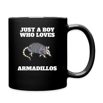 Juste un garçon qui aime les armadillons - Mug uni - noir - Droite