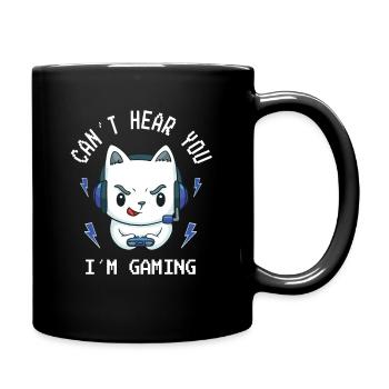 Can’t Hear You I’m Gaming Chat Kawaii - Mug uni - noir - Droite
