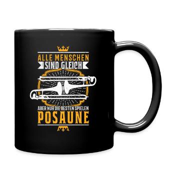 Posaune Blasorchester Posaunenspieler Posaunist - Tasse einfarbig - Schwarz - Rechts