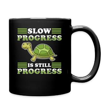 Tortue lentement, le sort amusant - Mug uni - noir - Droite