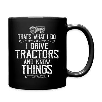Landwirt Bäuerin - Tasse einfarbig - Schwarz - Rechts