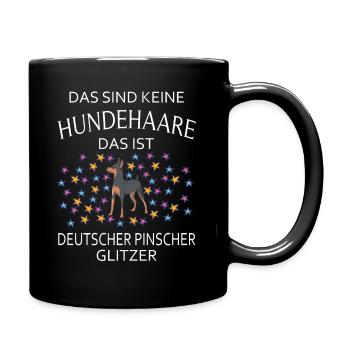 Pinschers Deutsche Pinscher Hunde Hund - Tasse einfarbig - Schwarz - Rechts