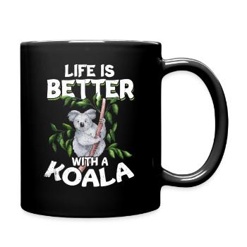 Koala Gift Tired Lazy Pouch Bear Cute Animal - Full Colour Mug - black - Right