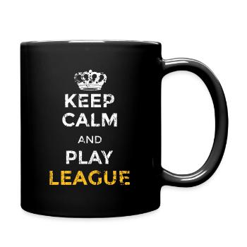 Keep calm and play league lol legends zocker PC - Tasse einfarbig - Schwarz - Rechts
