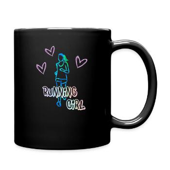 Jogging and running cool gift - Full Colour Mug - black - Right